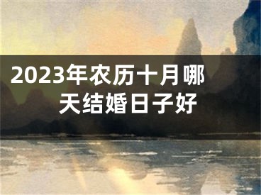 2023年农历十月哪天结婚日子好
