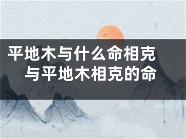 平地木与什么命相克 与平地木相克的命