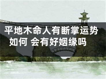 平地木命人有断掌运势如何 会有好姻缘吗