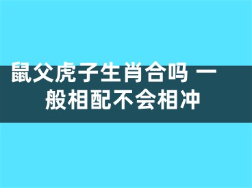 鼠父虎子生肖合吗 一般相配不会相冲