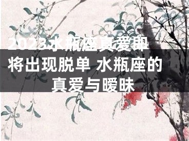 2023水瓶座真爱即将出现脱单 水瓶座的真爱与暧昧