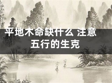 平地木命缺什么 注意五行的生克