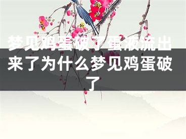 梦见鸡蛋破了蛋液流出来了为什么梦见鸡蛋破了