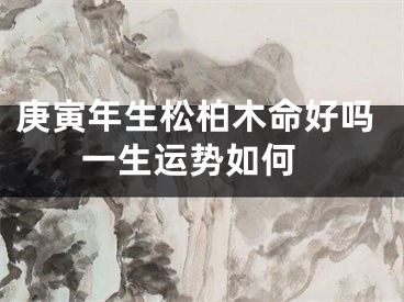 庚寅年生松柏木命好吗 一生运势如何