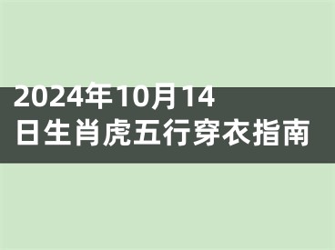 2024年10月14日生肖虎五行穿衣指南
