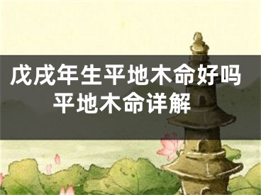 戊戌年生平地木命好吗 平地木命详解