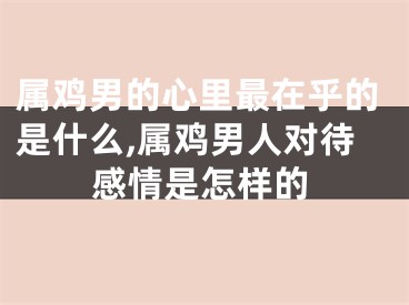 属鸡男的心里最在乎的是什么,属鸡男人对待感情是怎样的