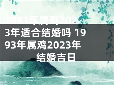 1993年属鸡2023年适合结婚吗 1993年属鸡2023年结婚吉日