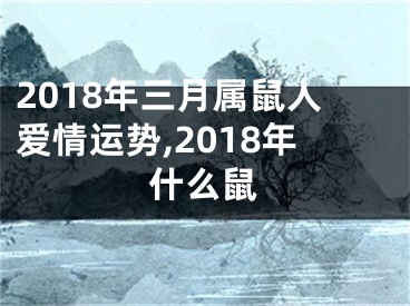2018年三月属鼠人爱情运势,2018年什么鼠