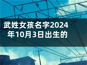 武姓女孩名字2024年10月3日出生的