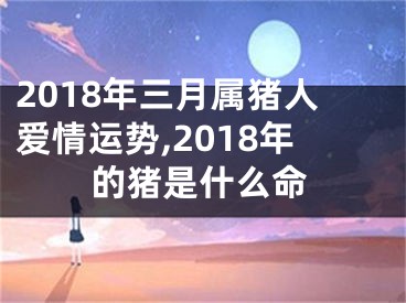 2018年三月属猪人爱情运势,2018年的猪是什么命