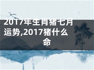 2017年生肖猪七月运势,2017猪什么命