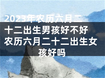 2023年农历六月二十二出生男孩好不好 农历六月二十二出生女孩好吗