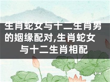 生肖蛇女与十二生肖男的姻缘配对,生肖蛇女与十二生肖相配