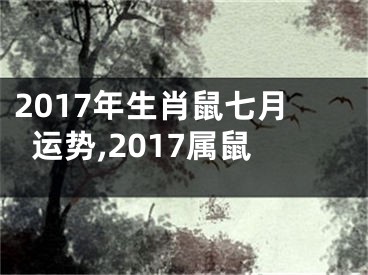 2017年生肖鼠七月运势,2017属鼠