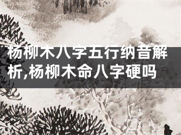 杨柳木八字五行纳音解析,杨柳木命八字硬吗
