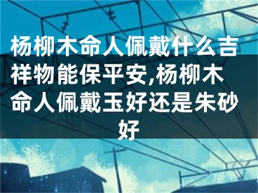 杨柳木命人佩戴什么吉祥物能保平安,杨柳木命人佩戴玉好还是朱砂好