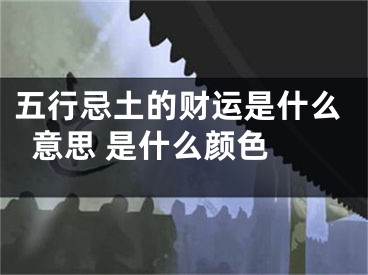 五行忌土的财运是什么意思 是什么颜色 
