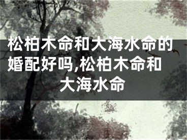 松柏木命和大海水命的婚配好吗,松柏木命和大海水命