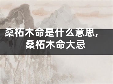 桑柘木命是什么意思,桑柘木命大忌