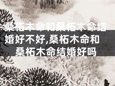 桑柘木命和桑柘木命结婚好不好,桑柘木命和桑柘木命结婚好吗
