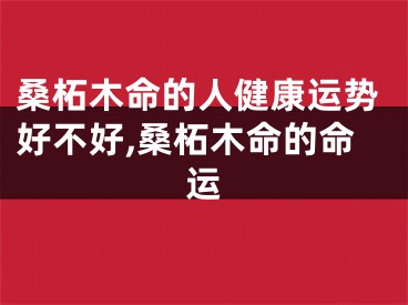 桑柘木命的人健康运势好不好,桑柘木命的命运