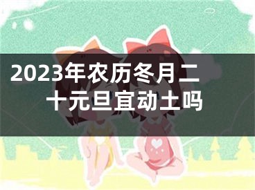 2023年农历冬月二十元旦宜动土吗