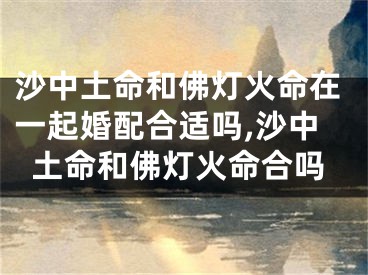 沙中土命和佛灯火命在一起婚配合适吗,沙中土命和佛灯火命合吗