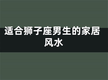 适合狮子座男生的家居风水
