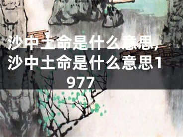 沙中土命是什么意思,沙中土命是什么意思1977