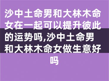 沙中土命男和大林木命女在一起可以提升彼此的运势吗,沙中土命男和大林木命女做生意好吗