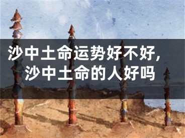 沙中土命运势好不好,沙中土命的人好吗