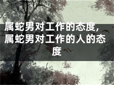 属蛇男对工作的态度,属蛇男对工作的人的态度