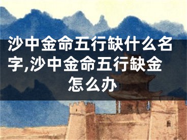 沙中金命五行缺什么名字,沙中金命五行缺金怎么办