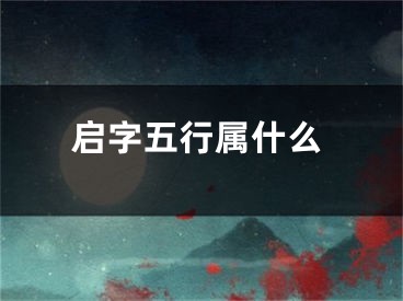 启字五行属什么