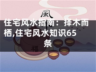 住宅风水指南：择木而栖,住宅风水知识65条