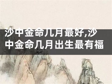 沙中金命几月最好,沙中金命几月出生最有福