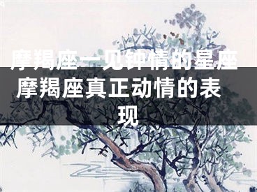 摩羯座一见钟情的星座 摩羯座真正动情的表现