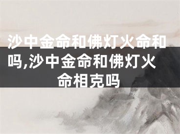 沙中金命和佛灯火命和吗,沙中金命和佛灯火命相克吗