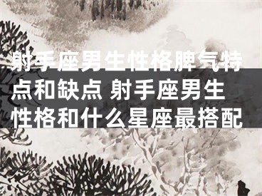 射手座男生性格脾气特点和缺点 射手座男生性格和什么星座最搭配