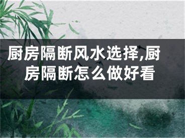 厨房隔断风水选择,厨房隔断怎么做好看