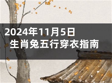 2024年11月5日生肖兔五行穿衣指南