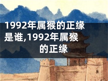 1992年属猴的正缘是谁,1992年属猴的正缘