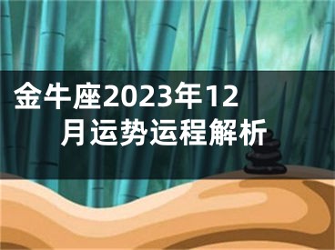 金牛座2023年12月运势运程解析