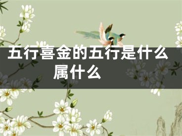 五行喜金的五行是什么 属什么 