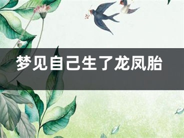 梦见自己生了龙凤胎