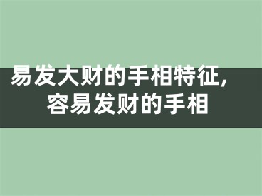 易发大财的手相特征,容易发财的手相