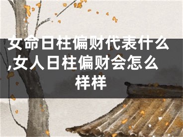 女命日柱偏财代表什么,女人日柱偏财会怎么样样