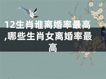 12生肖谁离婚率最高,哪些生肖女离婚率最高