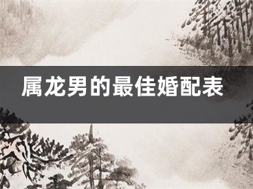 属龙男的最佳婚配表